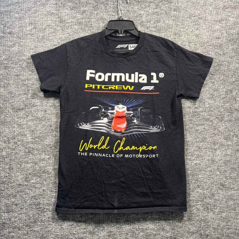 Formula 1 F1 Pitcrew World Champion Graphic T-Shirt Black Small
